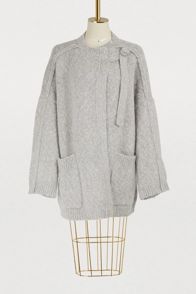 Shop Chloé Wool And Cashmere Coat In Cosy Grey