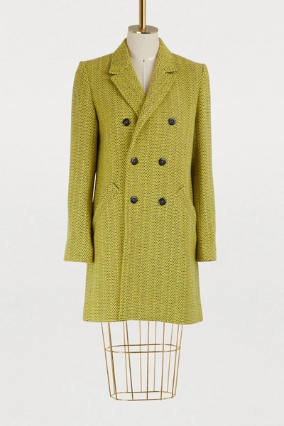 Shop Apc Joan Coat In Jaune