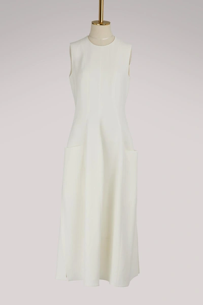 Shop Maison Rabih Kayrouz Sleeveless Midi Dress In Off White