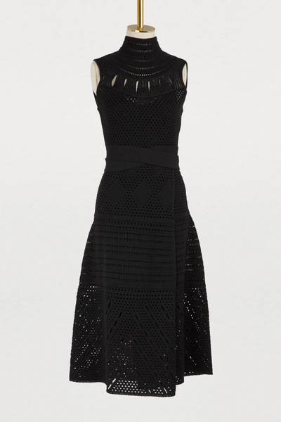 Shop Proenza Schouler Crochet Dress In 00200 Black