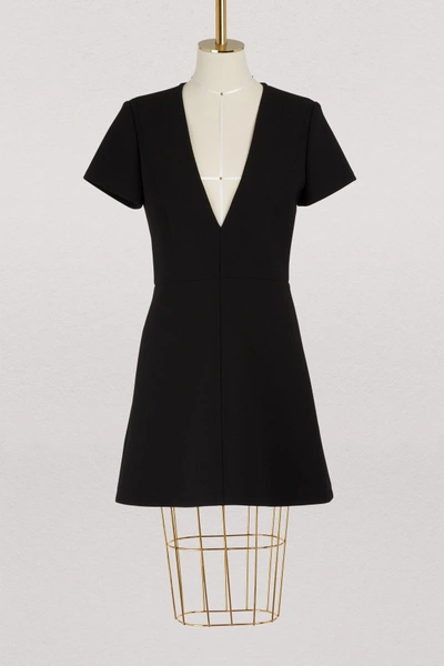 Shop Chloé Wool Dress In Black