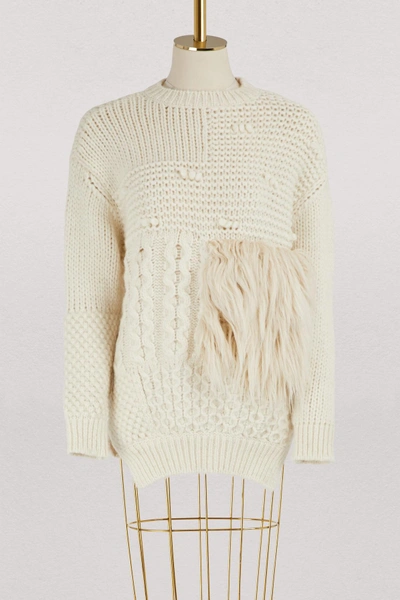 Shop Simone Rocha Alpaca And Wool Sweater In Cream/cream