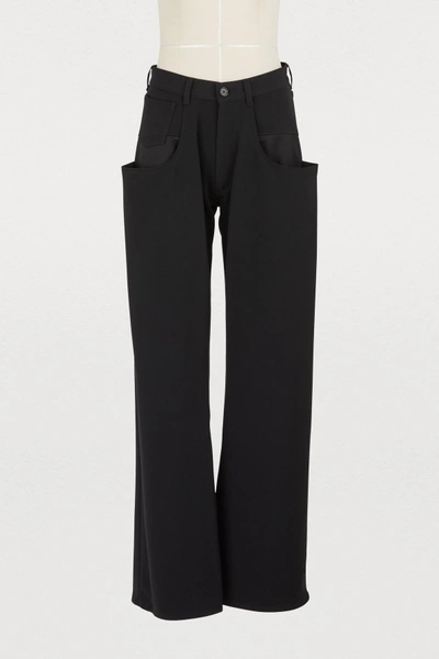Shop Maison Margiela Oversize Pockets Trousers In Black