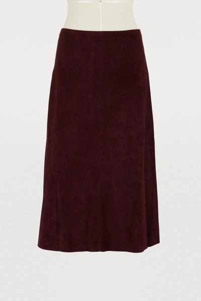 Shop Stouls Indie Long Skirt In Burgundy