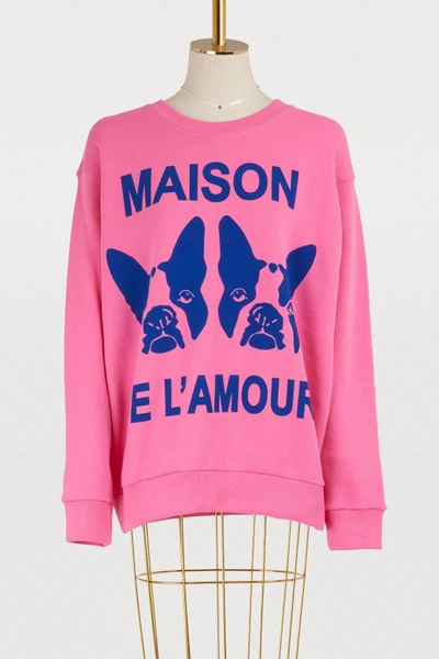 Shop Gucci Maison De L'amour Sweatshirt In Pink