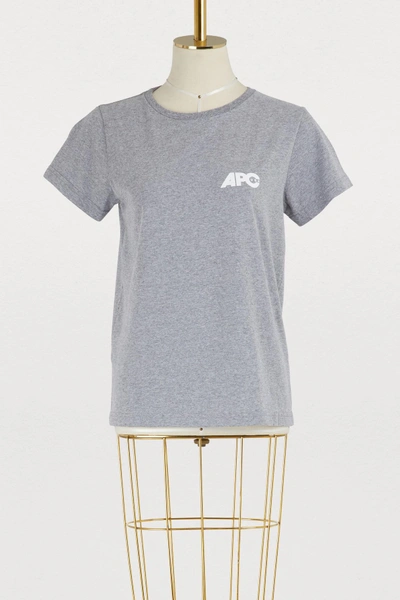 Shop Apc Molly T-shirt In Gris Chine