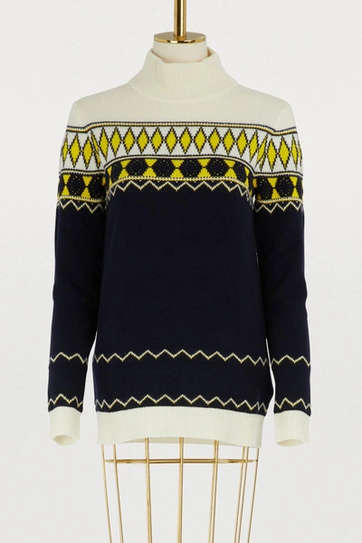 Shop Maison Margiela Wool Sweater In Navy