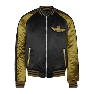 Shop Balmain Embroidered Satin Souvenir Jacket