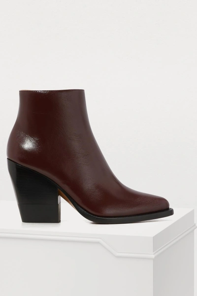 Shop Chloé Rylee Ankle Boots In Deep Purple