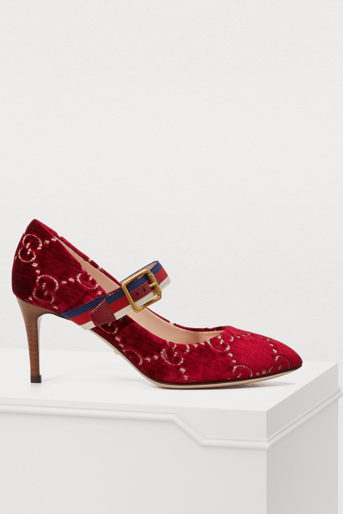 gucci sylvie velvet pump