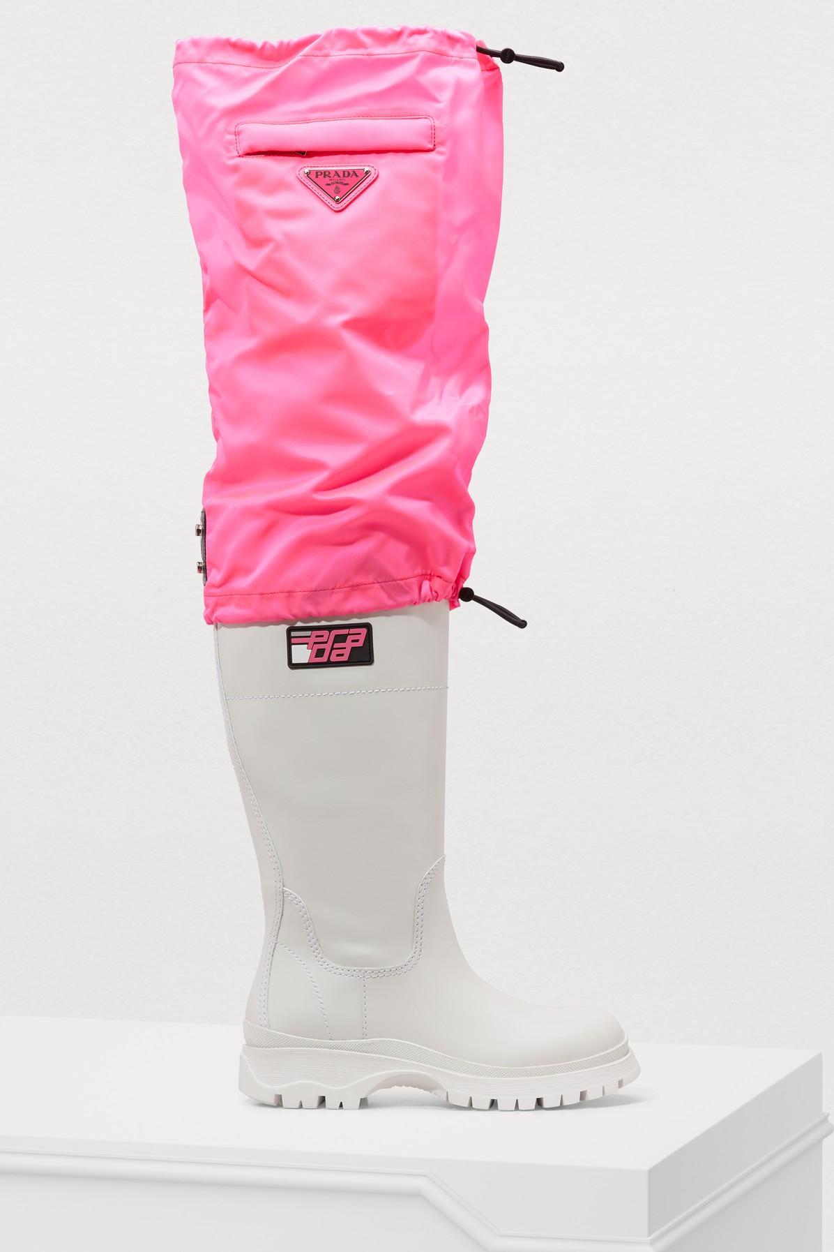 pink prada boots