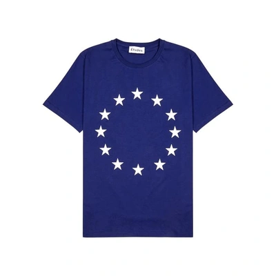 Shop Etudes Studio Page Europa Blue Cotton T-shirt