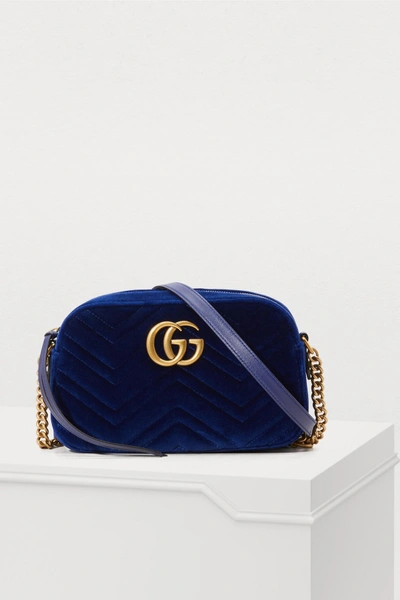 Shop Gucci Gg Marmont Velvet Camera Bag