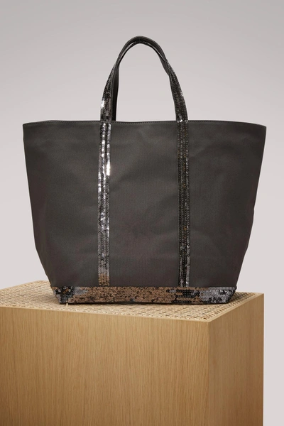 Shop Vanessa Bruno Medium+ Sequined Canvas Tote Bag