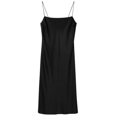 Filippa K Black Satin Slip Dress | ModeSens