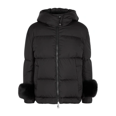 Shop Moncler Effraie Fur-trimmed Shell Jacket
