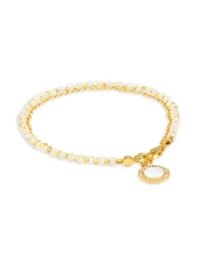 Shop Astley Clarke Women's White Sapphire & 18k Yellow Goldplated Charm Bracelet