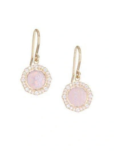 Shop Astley Clarke Lace Agate & White Sapphire 18k Rose Goldplated Drop Earrings