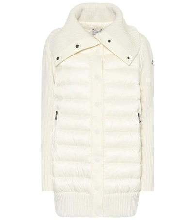 Shop Moncler Quilted Down Jacket In White