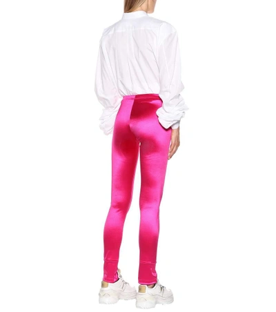 Shop Junya Watanabe Stretch Leggings In Pink