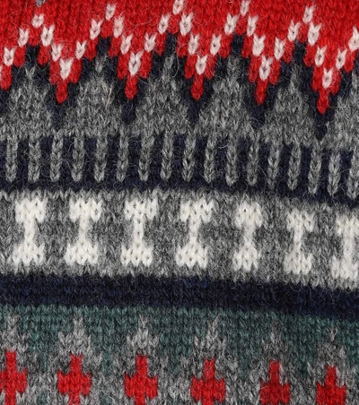 Shop Junya Watanabe Fair Isle Wool-blend Sweater In Grey