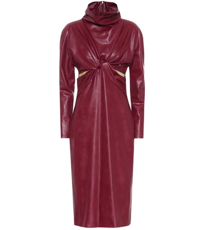 Shop Stella Mccartney Willow Faux Leather Dress In Red