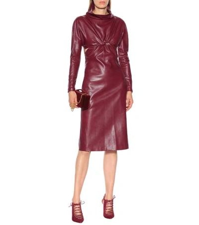 Shop Stella Mccartney Willow Faux Leather Dress In Red