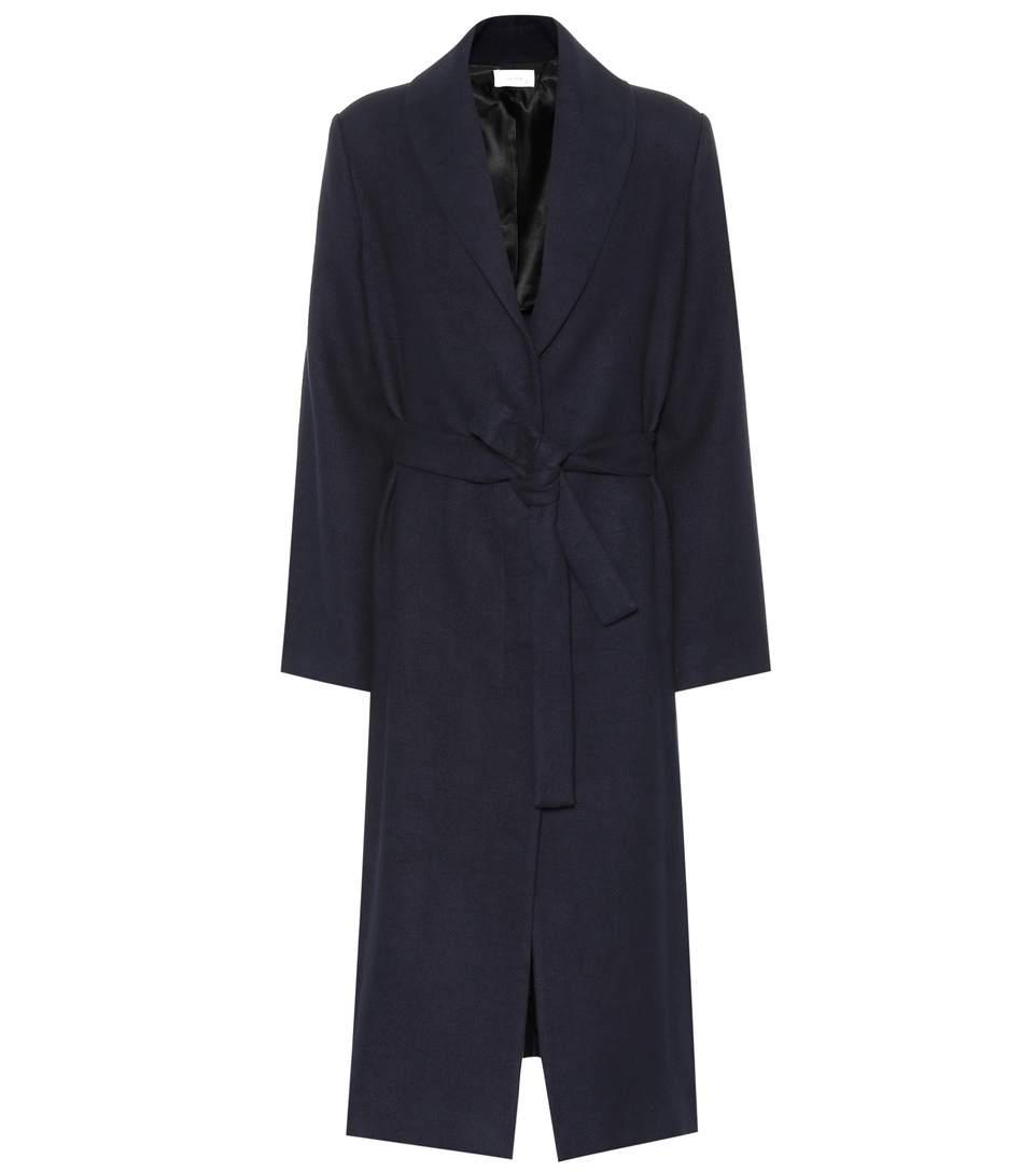 The Row Cotton And Wool Coat In Blue | ModeSens
