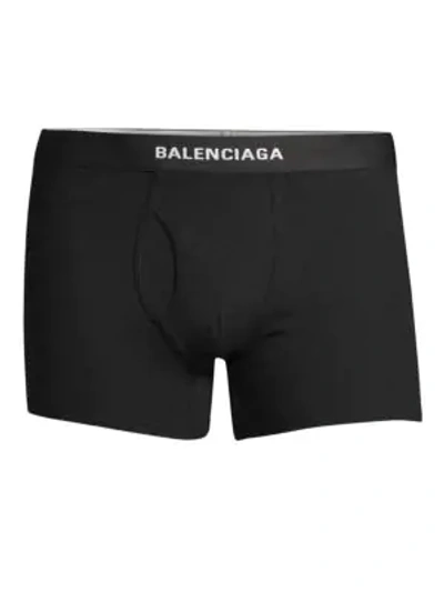 Shop Balenciaga Men's 3-pack Stretch Boxer Brief In Black