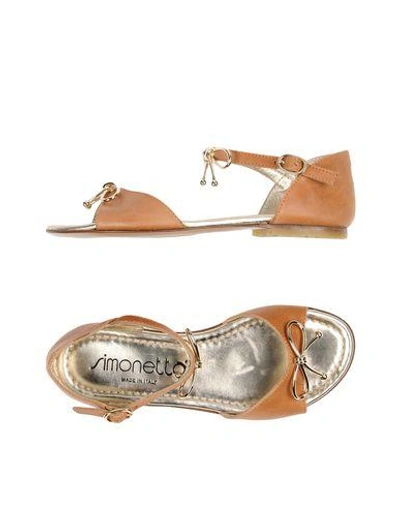 Shop Simonetta Sandals In Tan