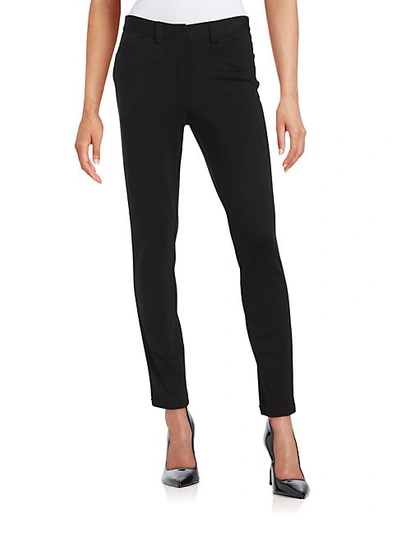 Shop Calvin Klein Heathered Ponte Pants In Black