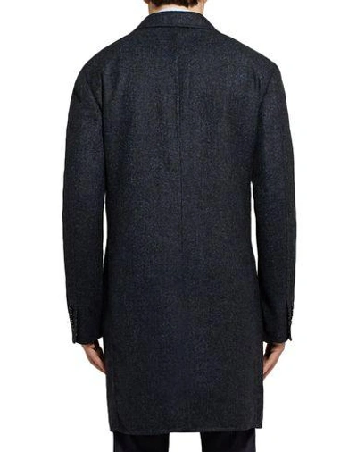 Shop Ermenegildo Zegna Coat In Dark Blue