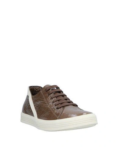 Shop Rick Owens Sneakers In Khaki