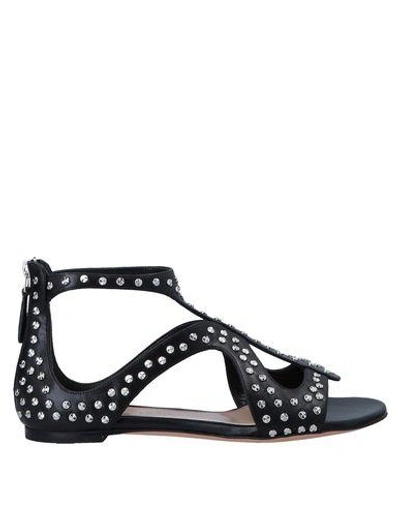 Shop Alexander Mcqueen Sandals In Black