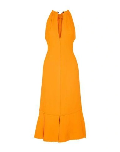 Shop Proenza Schouler Midi Dress In Orange
