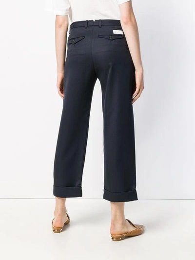 Shop Nine In The Morning Cropped Trousers In Blue