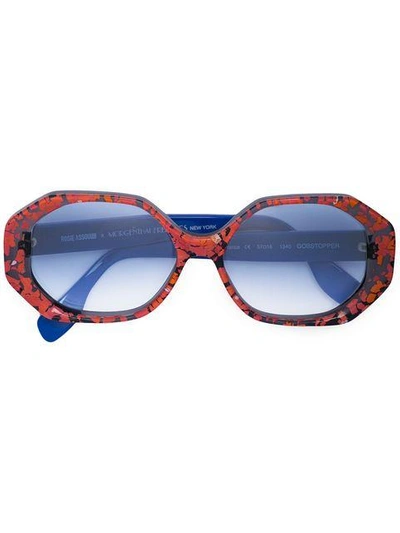 Shop Rosie Assoulin Oversized Sunglasses - Red