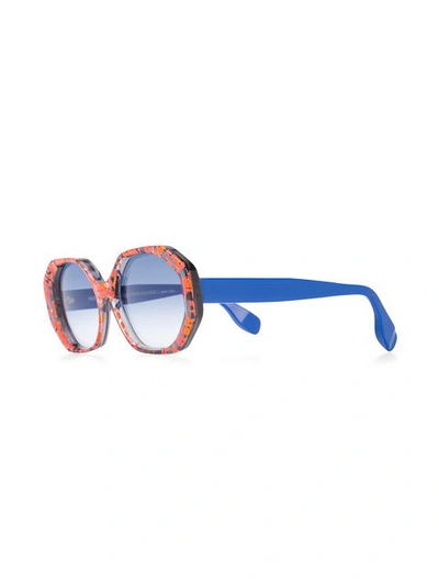 Shop Rosie Assoulin Oversized Sunglasses - Red