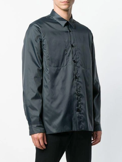 Shop Jil Sander Upside-down Stitch Shirt In Grey