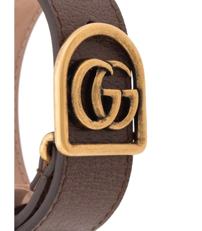 Shop Gucci Brown Double G Bracelet