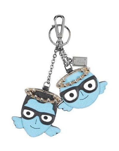 Shop Dolce & Gabbana Key Rings In Azure