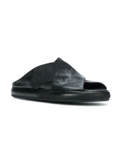 Shop Marsèll Nappa Crossover Sandals In Black