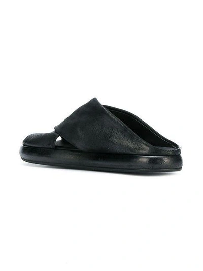 Shop Marsèll Nappa Crossover Sandals In Black