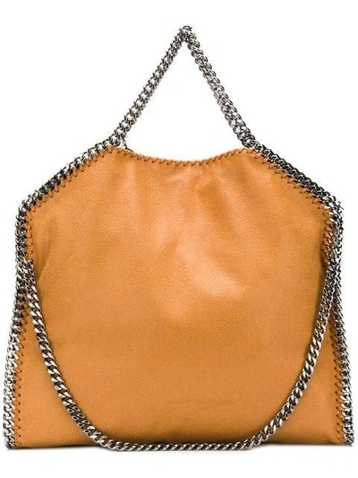 Shop Stella Mccartney Falabella Shoulder Bag In Brown