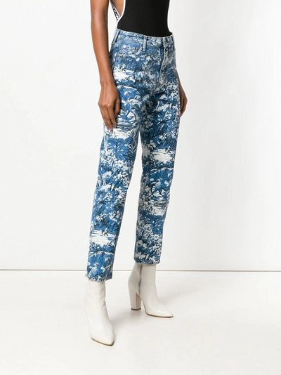 Shop Off-white Printed Jeans - Blue