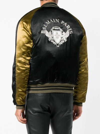 Shop Balmain Ryon Logo Bomber Jacket