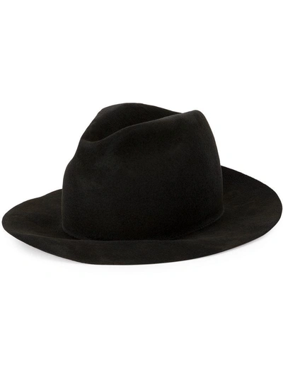 Shop Yohji Yamamoto Wide Brim Hat  In Grey