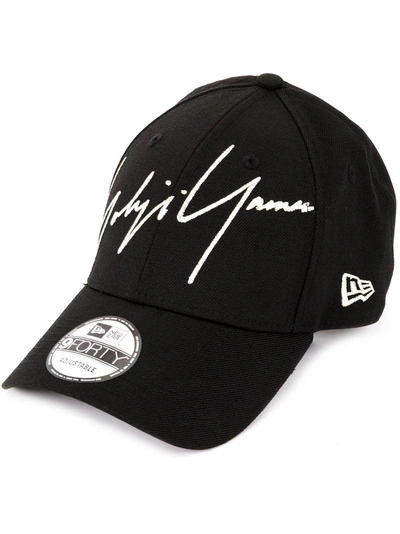 Shop Yohji Yamamoto Designer Sign Cap In Black