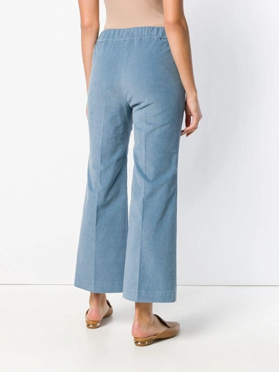 Shop Alberto Biani Elasticated Waist Trousers - Blue