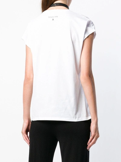Shop Patrizia Pepe Logo Print T-shirt - White